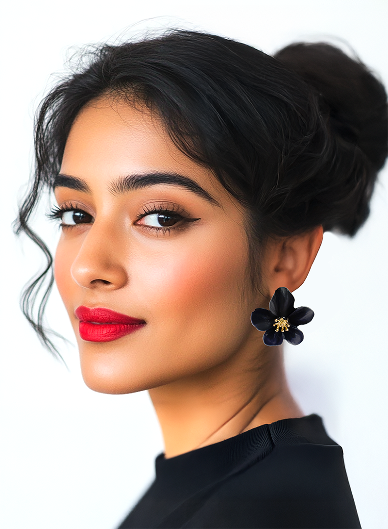 Floral Colored Stud