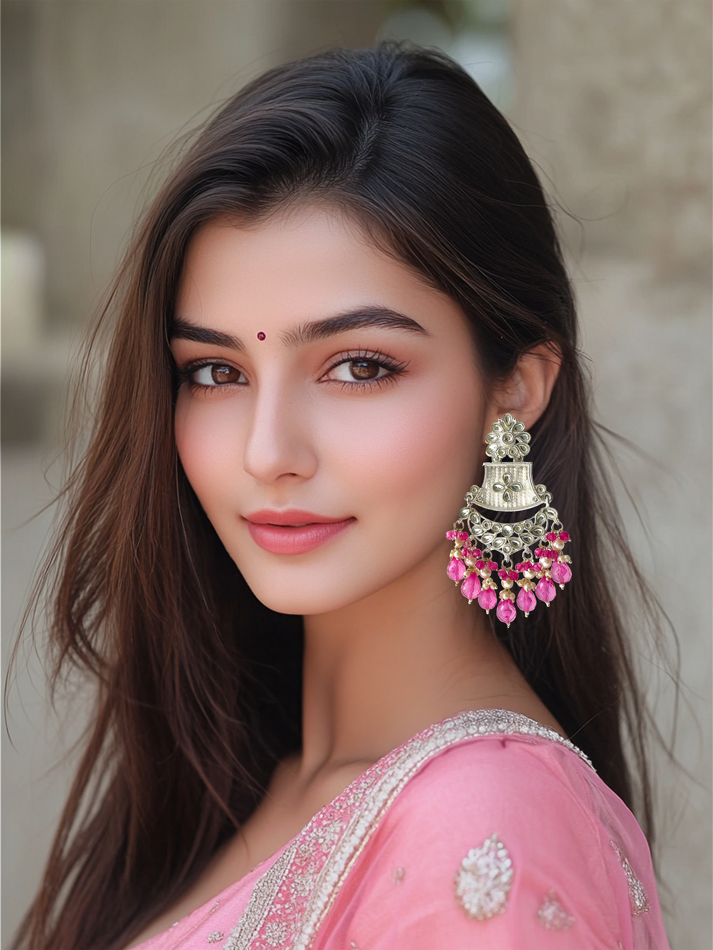 Long Flower Jhumka