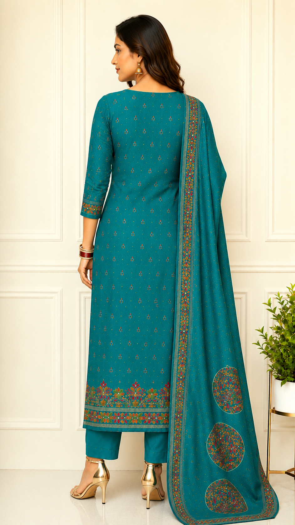 Unstiched Muslin Silk Suit Set
