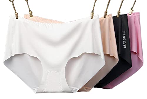 Women's Ice Silk Blend Invisible Lines No Show Hipster Panty