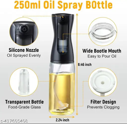 Advanced Glass Bottle Oil Sprayer for Cooking, Salads, BBQs, Baking, Frying and Air Fryer