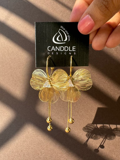 Golden Flower Dangle