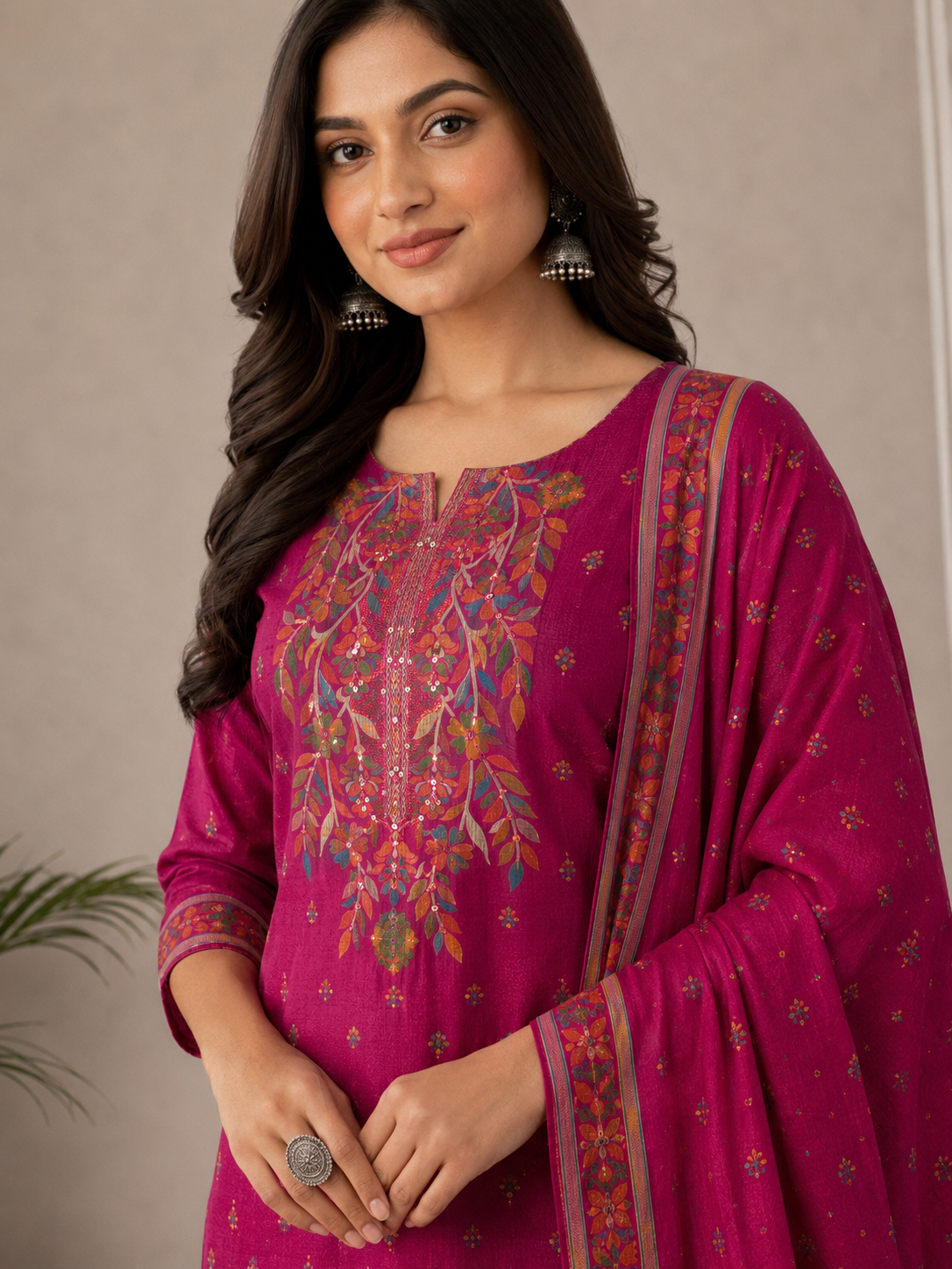 Unstiched Muslin Silk Suit Set