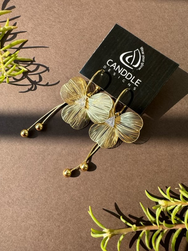 Golden Flower Dangle