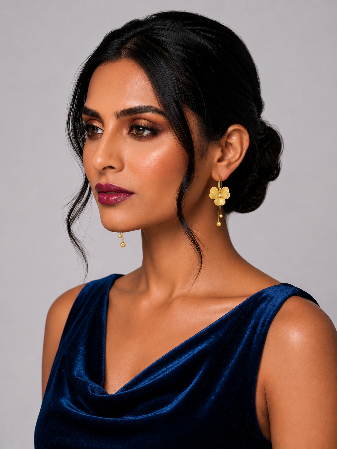 Golden Flower Dangle