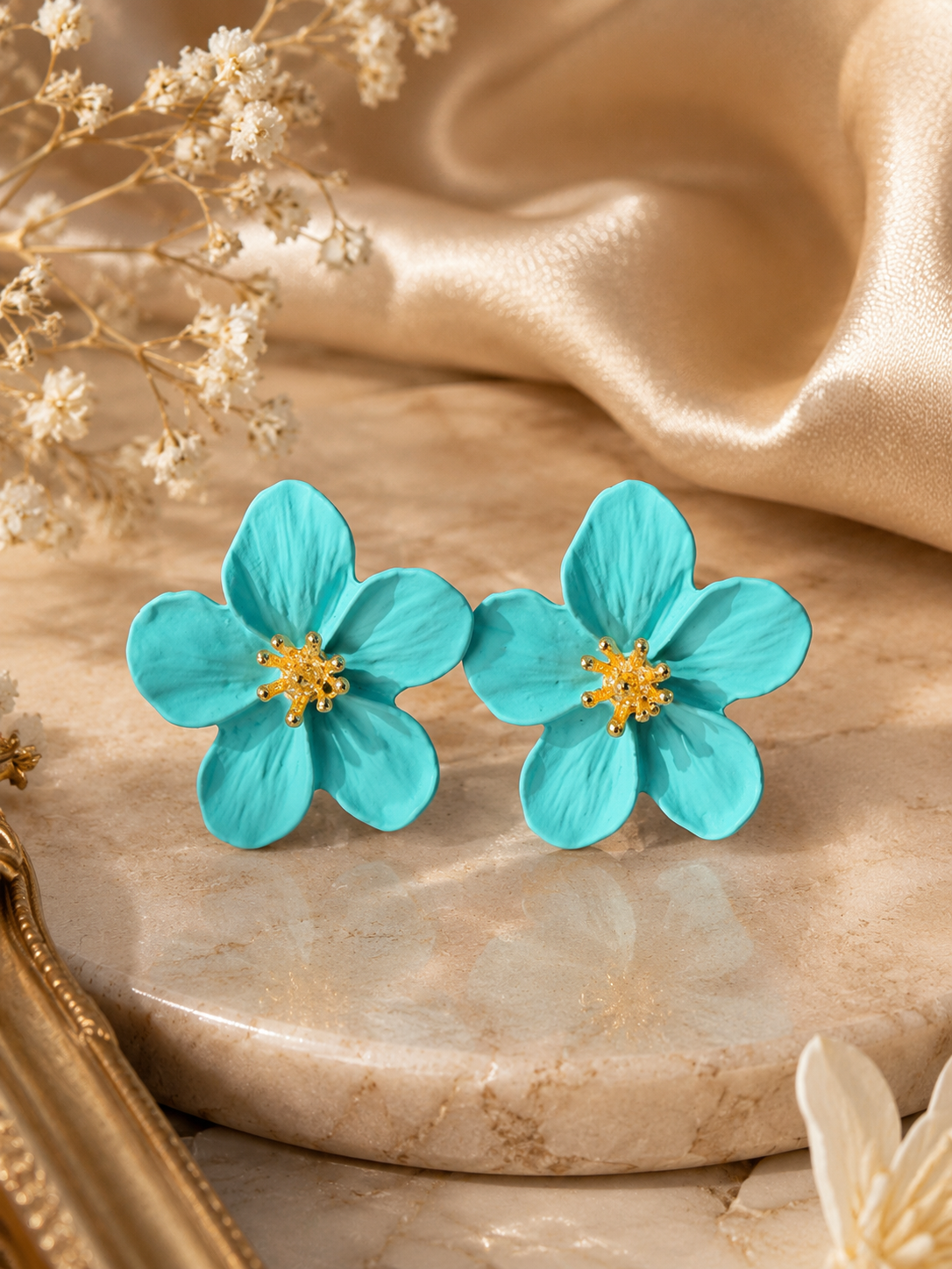 Floral Colored Stud