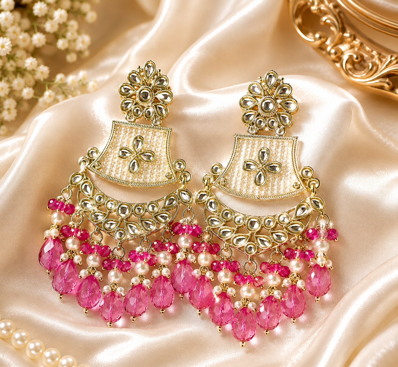 Long Flower Jhumka