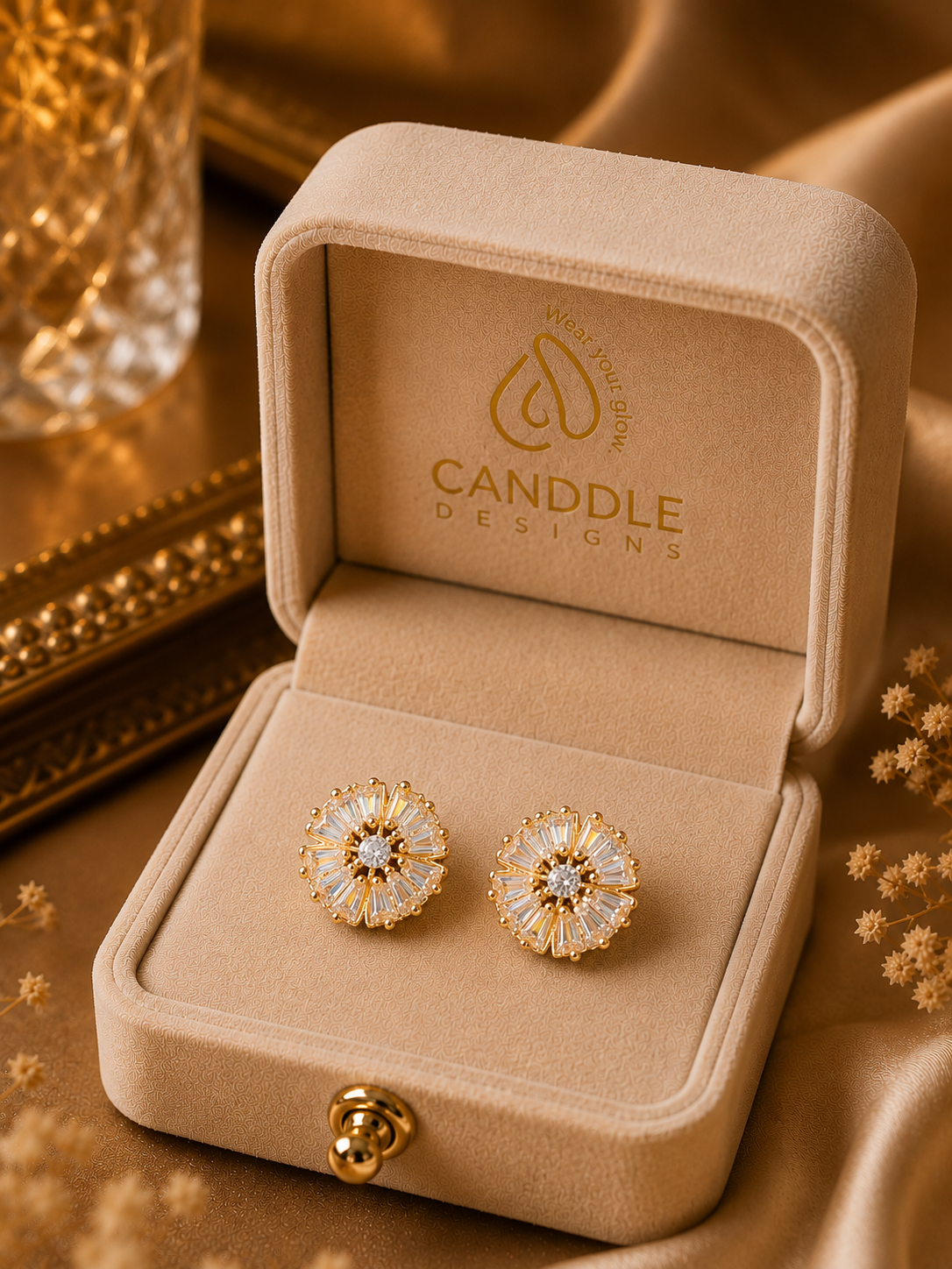 Golden Flower Stud