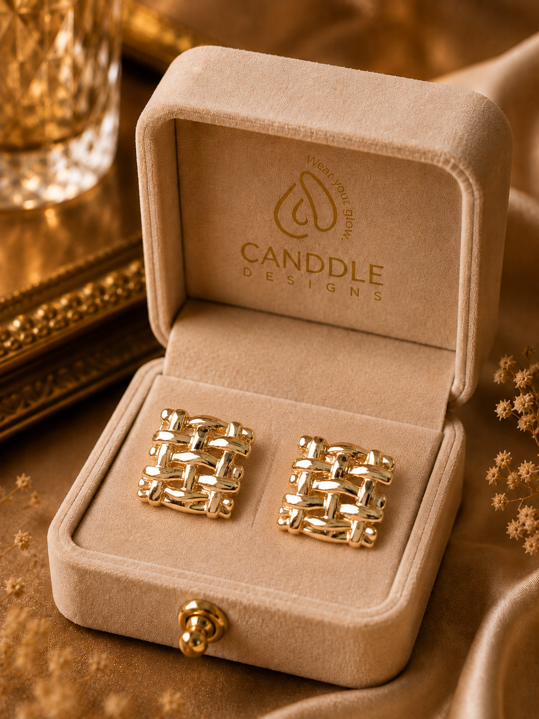 Rose Gold Square Stud