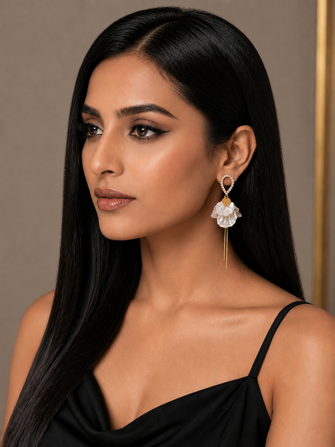Flower Dangle Oval