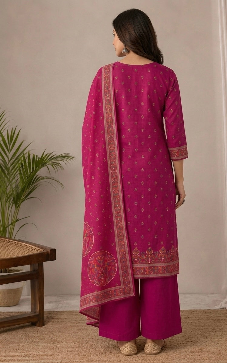 Unstiched Muslin Silk Suit Set