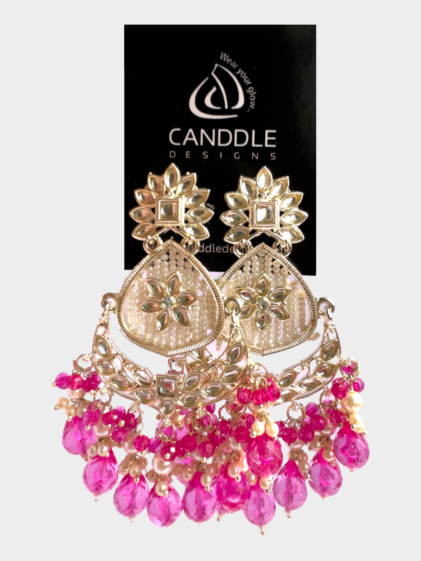Long Flower Jhumka oval